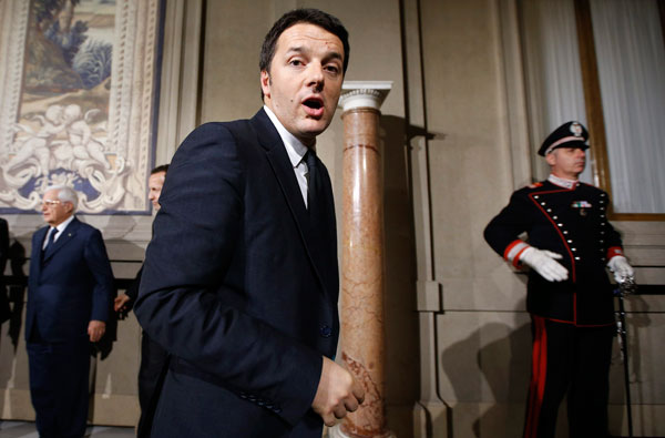 Renzi to be sworn in as Italy's PM Saturday