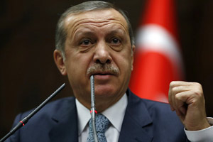 Opposition supporters protest against Turkish PM