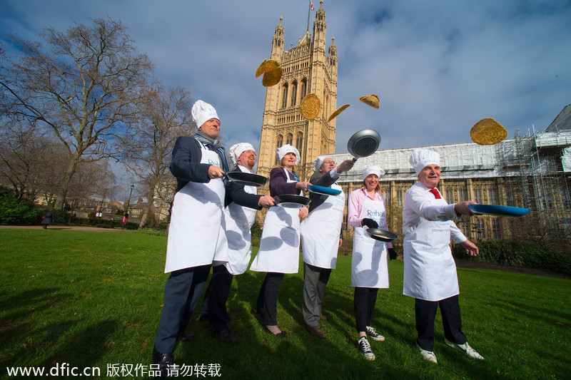 It's a toss-up who wins on Pancake Day