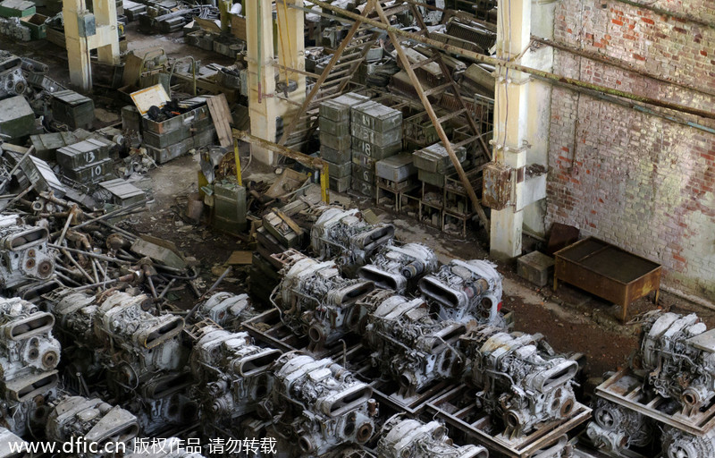 Abandoned tank graveyard in Ukraine