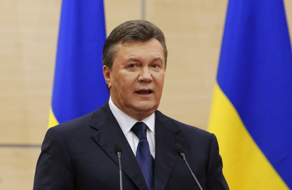 Yanukovych wants US legal assessment over Ukraine actions