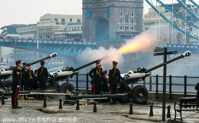 Royal salute to mark Queen Elizabeth II's 88 birthday