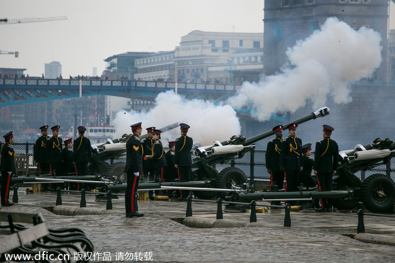 Royal salute to mark Queen Elizabeth II's 88 birthday