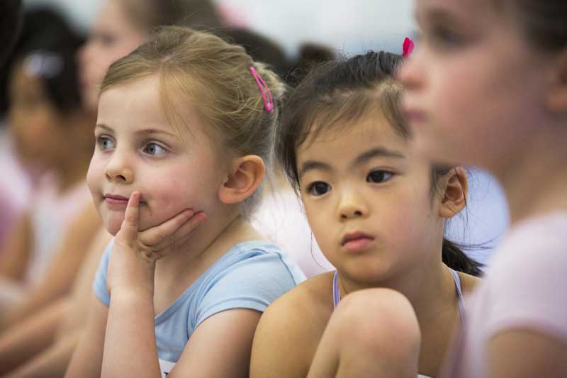 Ballerina-to-be in audition