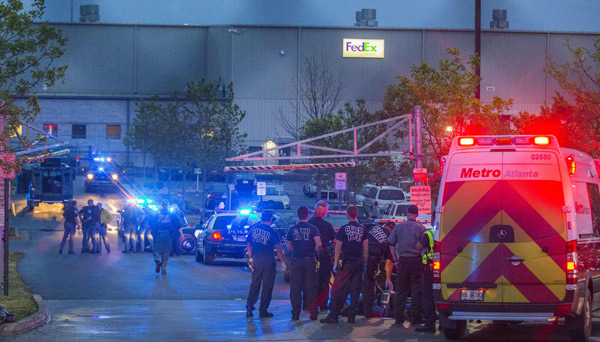 Six hurt, suspect dead in Georgia FedEx facility shooting