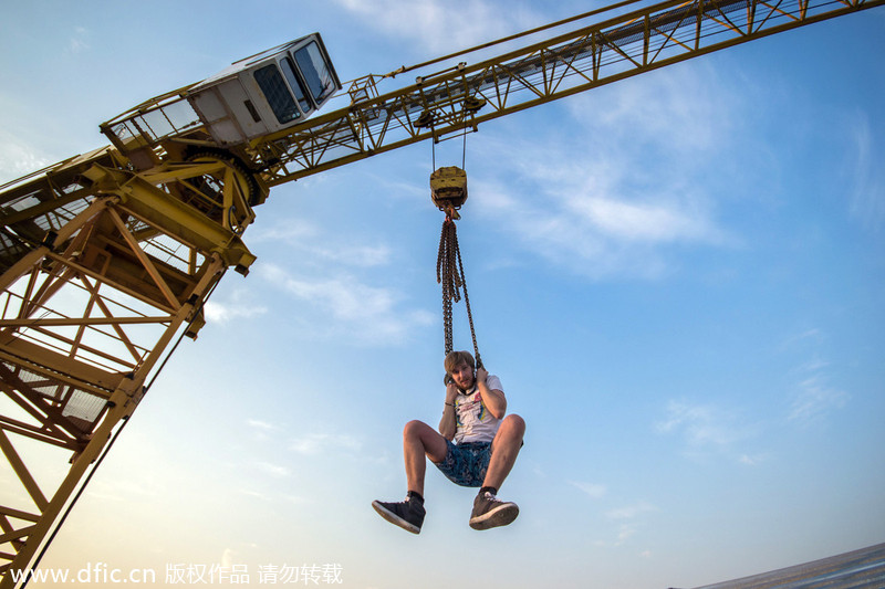 Kiev climbers display head for heights