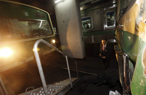 Subway trains crash in South Korean capital, 200 hurt