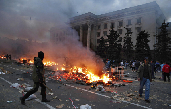 Fire at Ukraine's Odessa kills at least 38