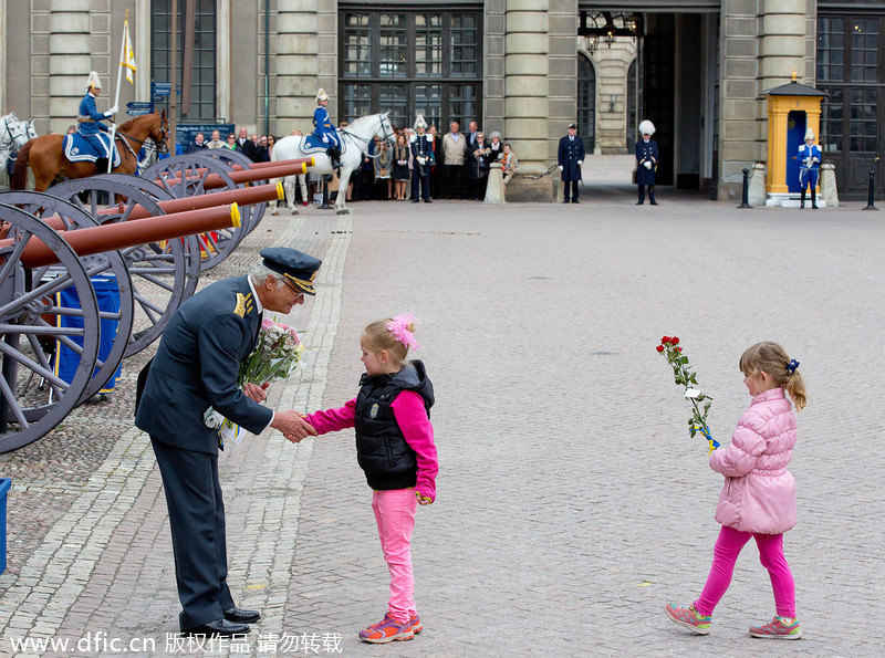 Sweden's King Carl celebrates birthday