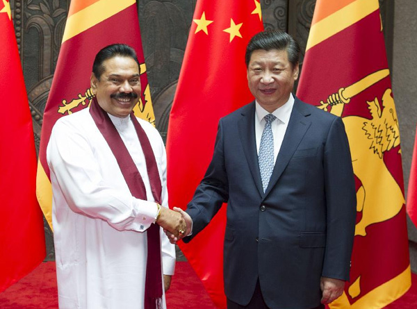 Chinese, Sri Lankan presidents meet in Shanghai