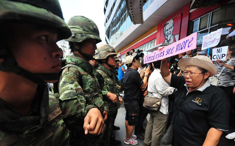 Thai protestors attend anti-coup rally