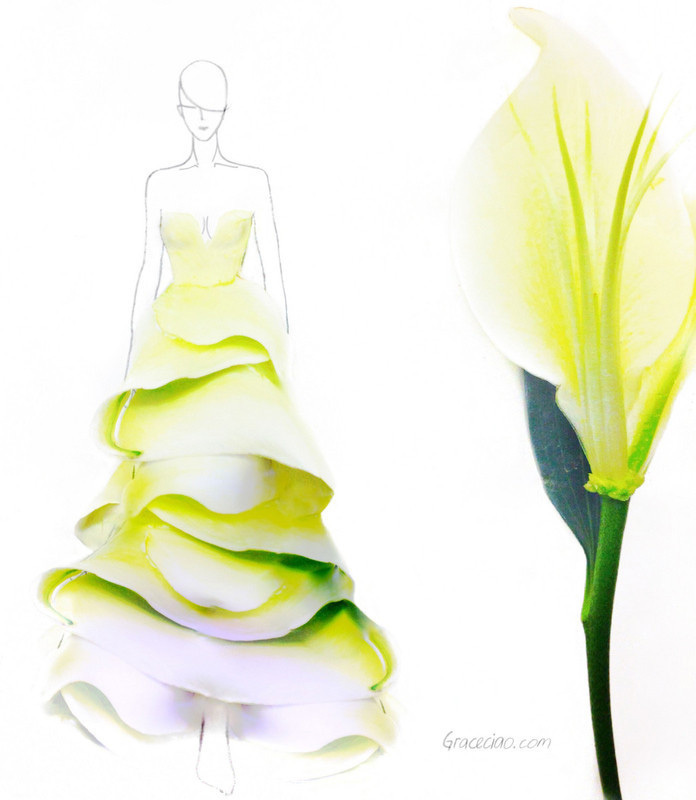 Fusion of flower and fashion