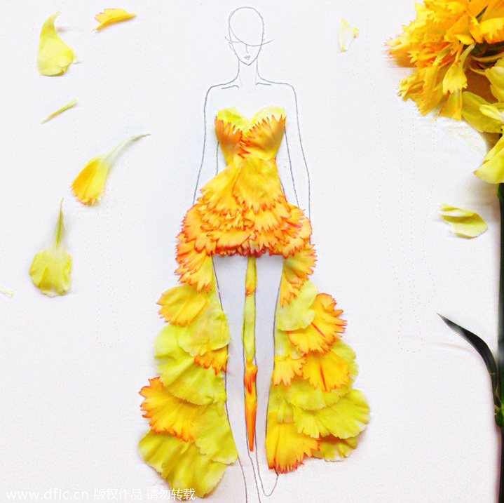 Fusion of flower and fashion
