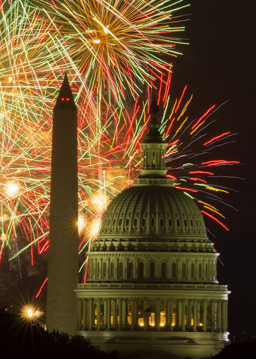 Washington splashed with fireworks on Independence Day