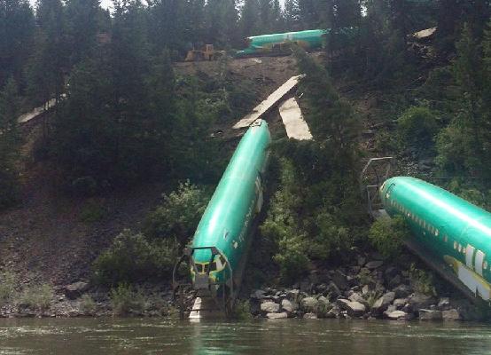 Pulling fuselages from Montana river going 'slow'