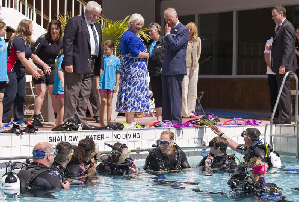 Scuba diving with a prince