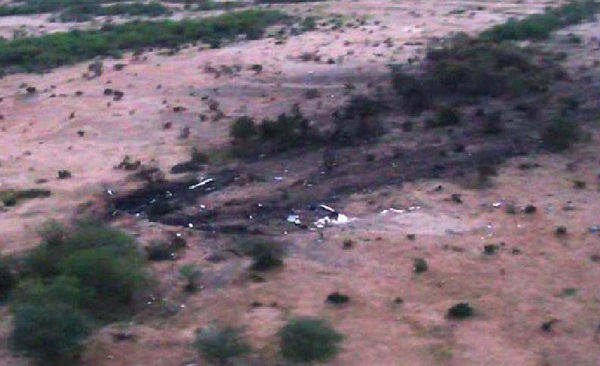 Crash site of Air Algerie palne in north Mali