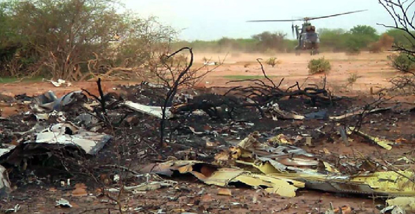 Crash site of Air Algerie palne in north Mali