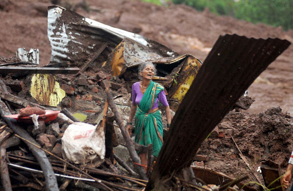 Rain-triggered landslide buries hundreds in India