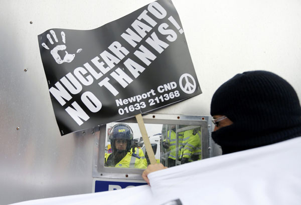 Protesters begin anti-NATO march