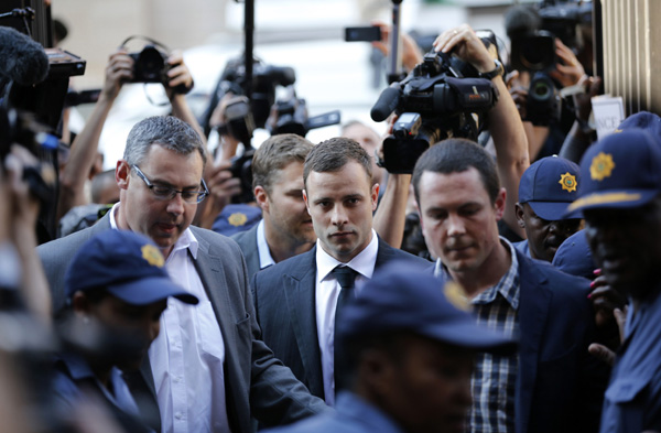Pistorius arrives for murder trial judgement day