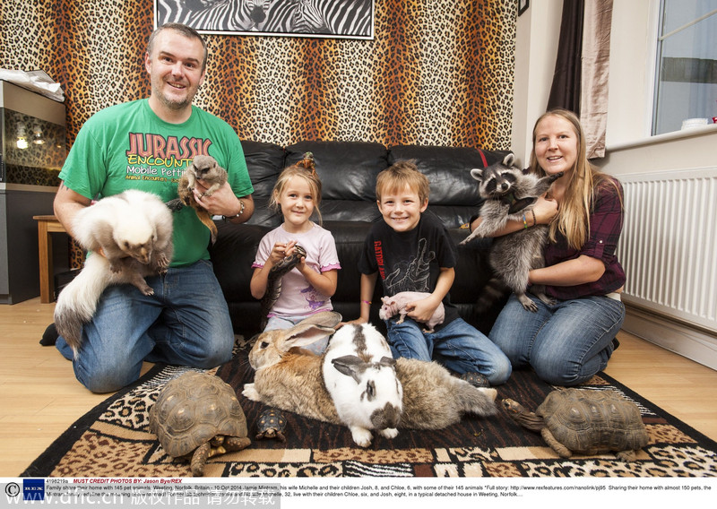 Animal crackers - family shares home with 145 pets