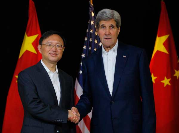 Yang, Kerry meet in Boston ahead of APEC summit