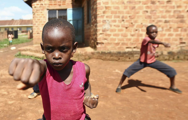 Slum children trained to be martial arts actors in Uganda