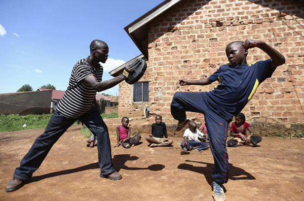 Slum children trained to be martial arts actors in Uganda