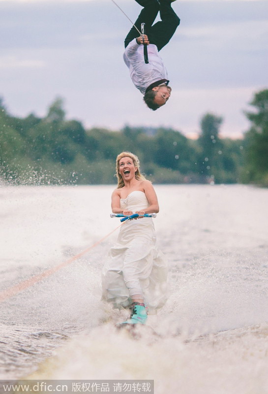 Water way to celebrate an engagement!