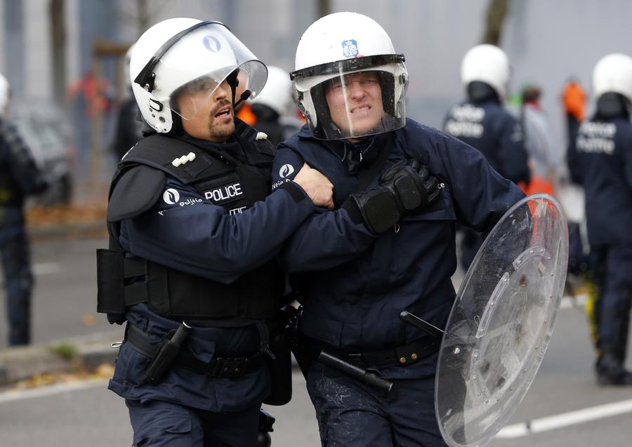 Belgians demonstrate over austerity measures