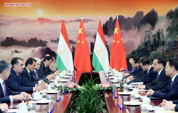 China, Tajikistan pledge co-op in energy, transportation, agriculture