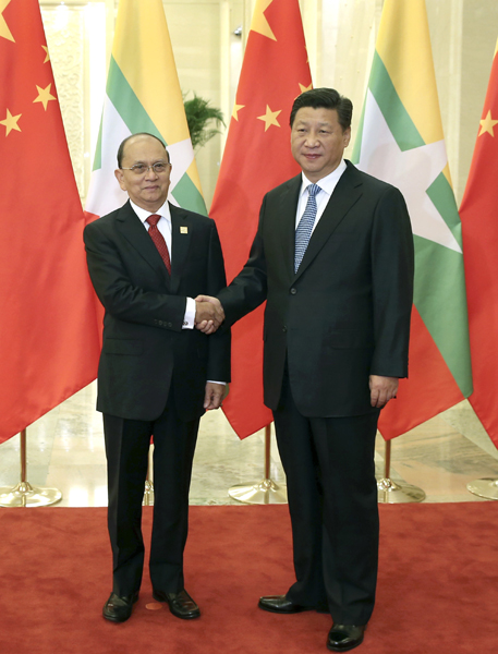 Chinese president stresses cooperation with Myanmar