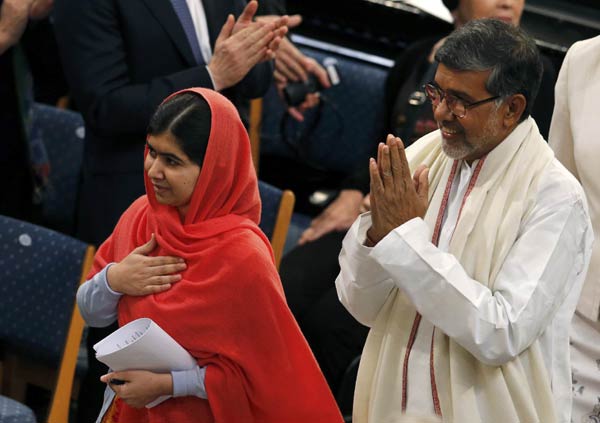 Malala, Satyarthi receive their Nobel Prizes for child campaigns