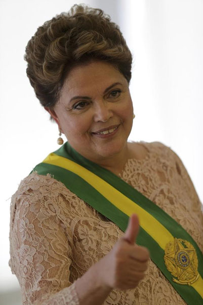 Brazil's Rousseff vows to restore economic growth in 2nd term