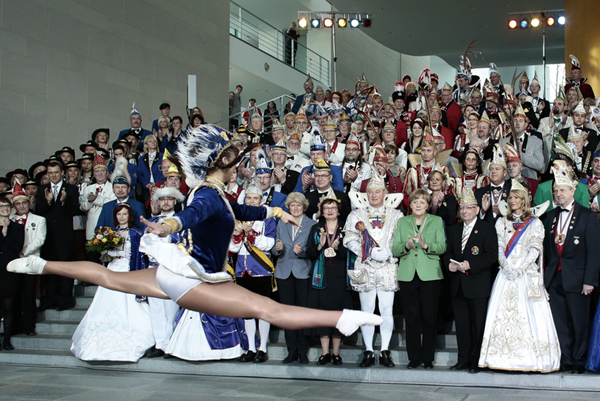 Merkel receives German carnival delegations