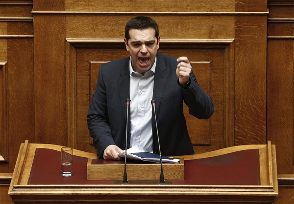 Greek left gov't rejects austerity, extension of bailout programme