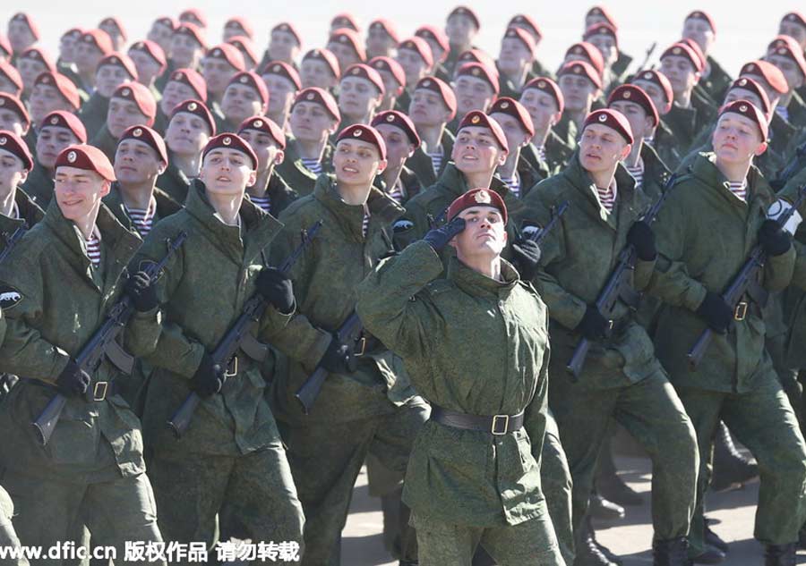 Rehearsal held for Victory Day parade in Russia