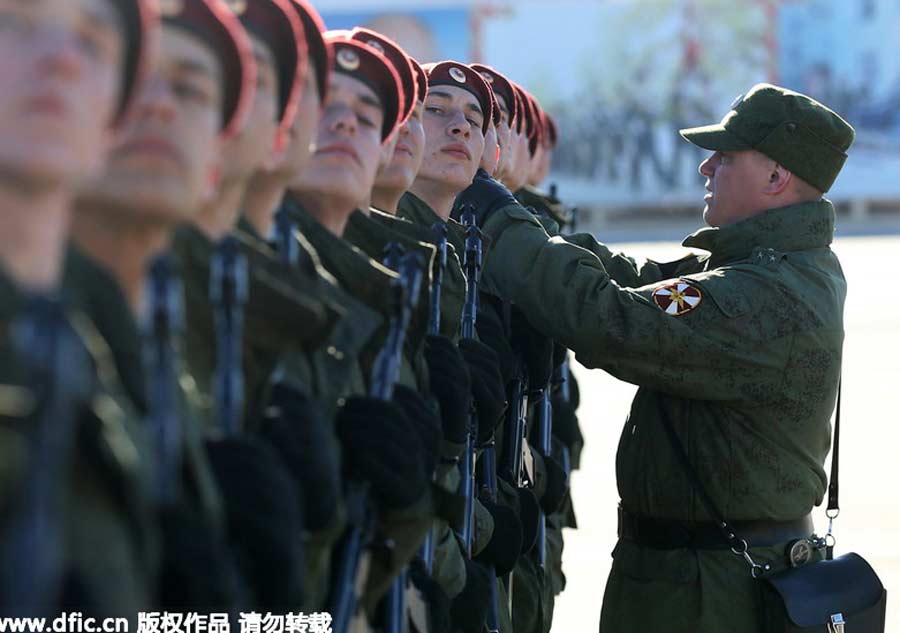 Rehearsal held for Victory Day parade in Russia