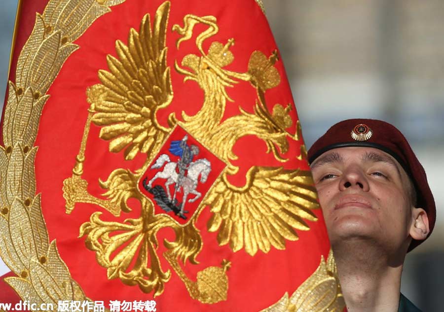 Rehearsal held for Victory Day parade in Russia