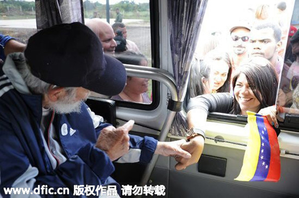 Former president Fidel Castro appears in public in Cuba