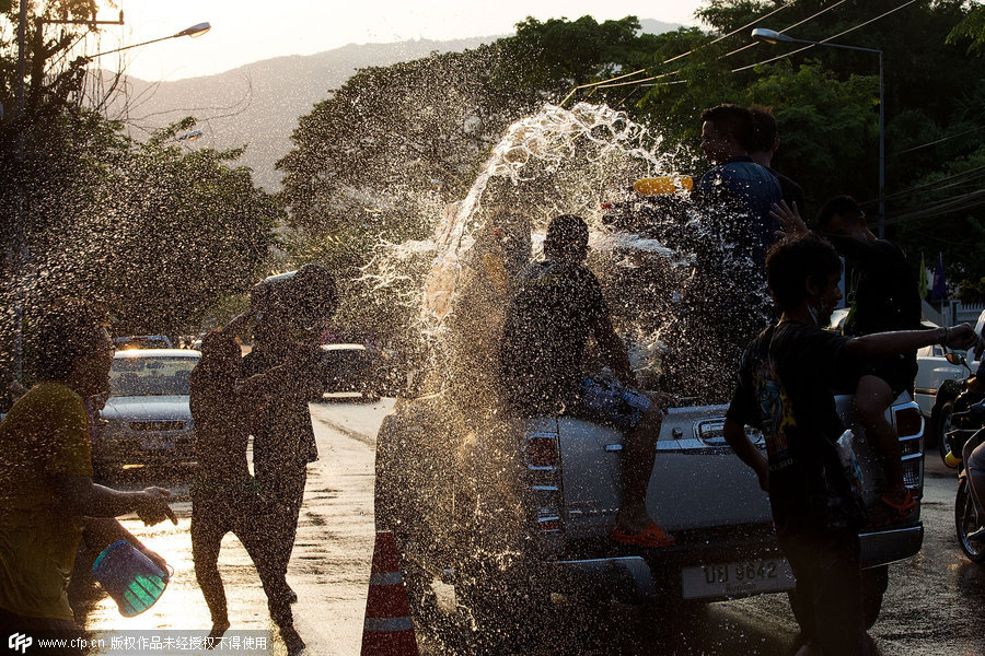 Traditional Thai New Year starts with a splash