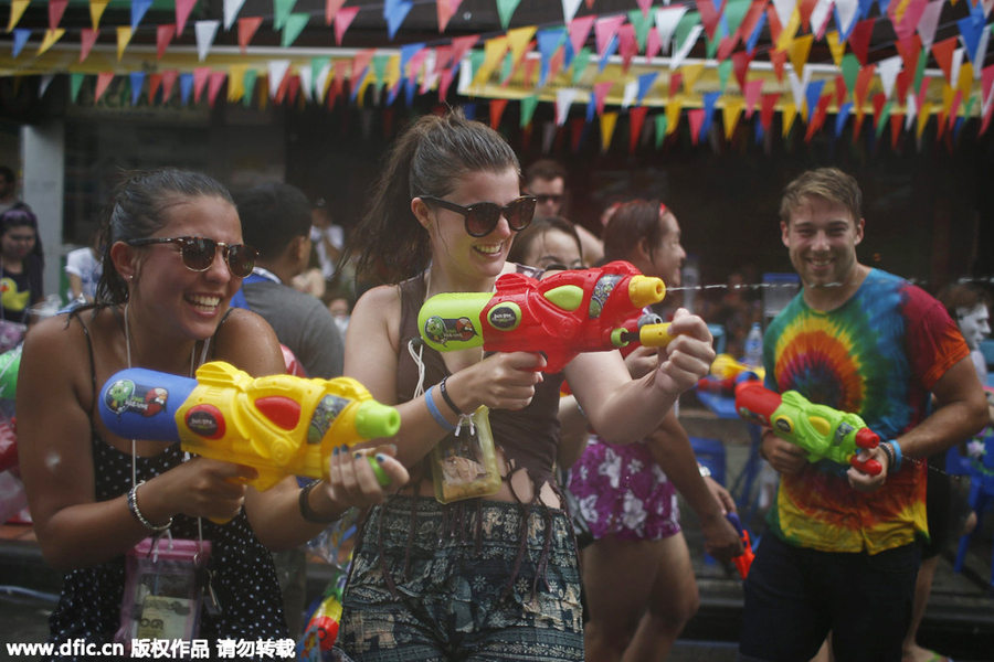 Traditional Thai New Year starts with a splash