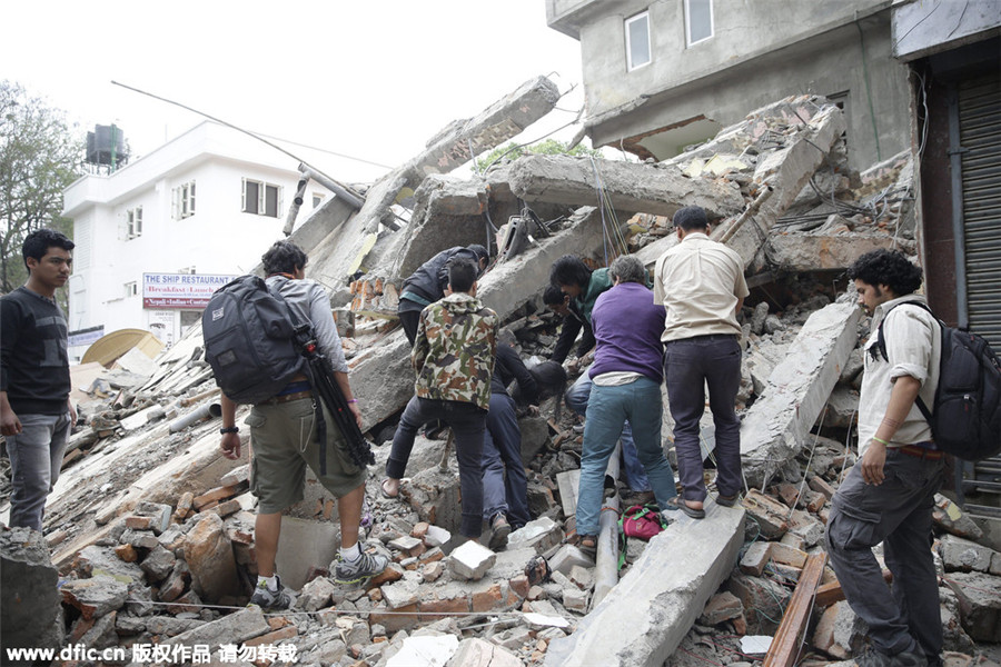 In photos: Strong earthquake strikes Nepal