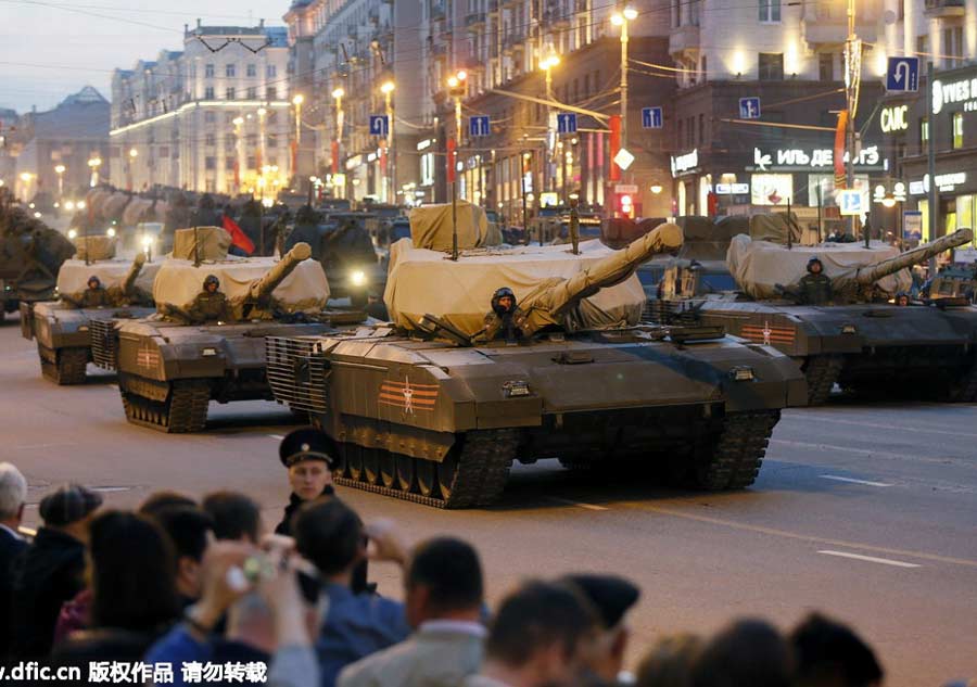 Rehearsal held for Victory Day parade in Russia