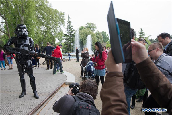 Fans dressed up to celebrate 'Star Wars Day' in Budapest