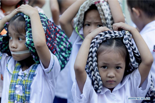 Earthquake drill held in Paranaque City, Philippines