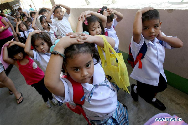 Earthquake drill held in Paranaque City, Philippines