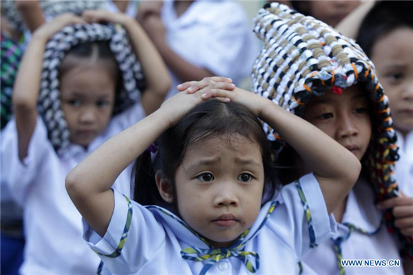 Earthquake drill held in Paranaque City, Philippines