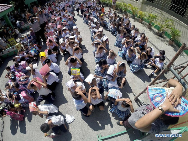 Earthquake drill held in Paranaque City, Philippines